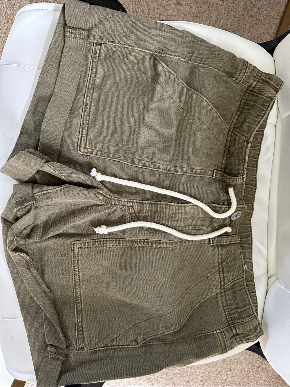 American Eagle Outfitters Olive Green Drawstring Women’s Shorts